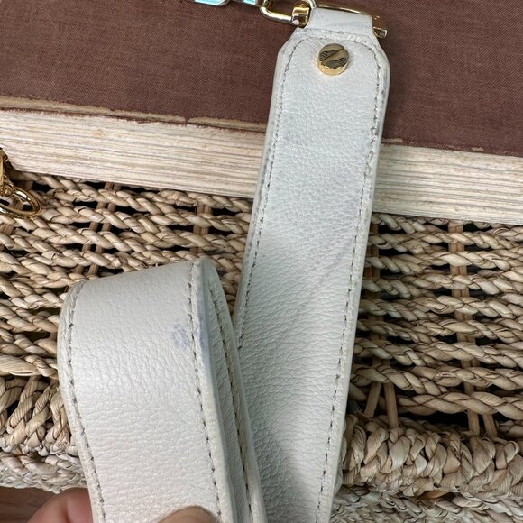 Tory Burch Kipp Perforated Logo Foldover Clutch Crossbody Bag White - Picture 15 of 16